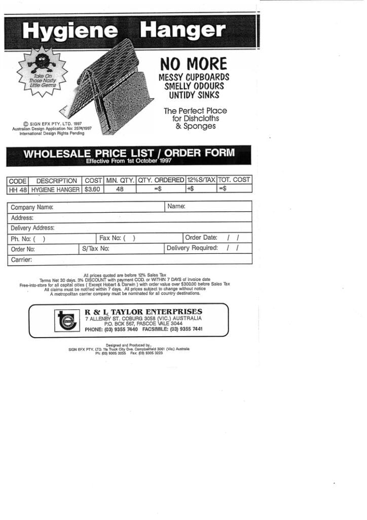 Hygeine Hanger Black and White order form-01